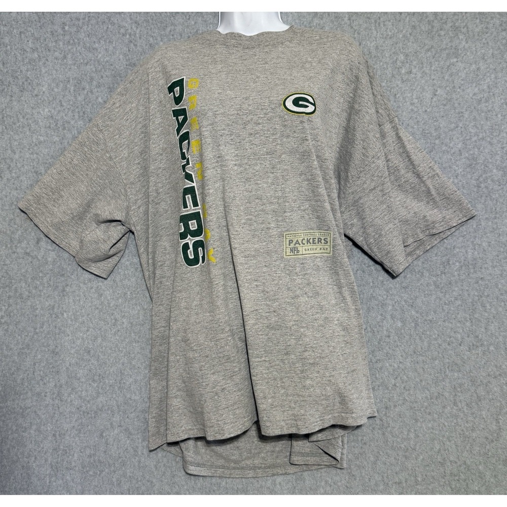 Green Bay Packers NFL Gray Graphic T Shirt Mens XL Football Tee